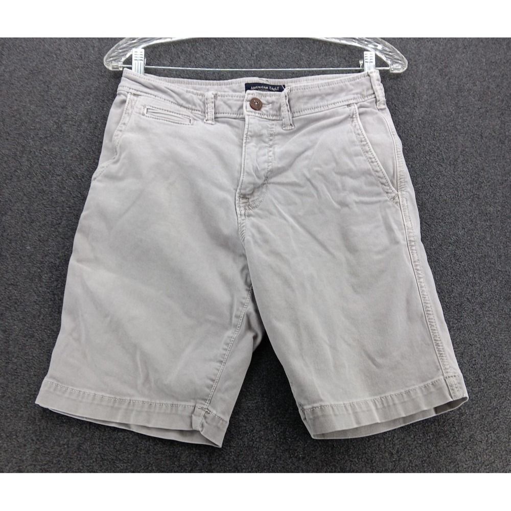 American Eagle Extreme Flex Classic Fit Shorts Mens Size 28 Gray Chino Inseam 8"